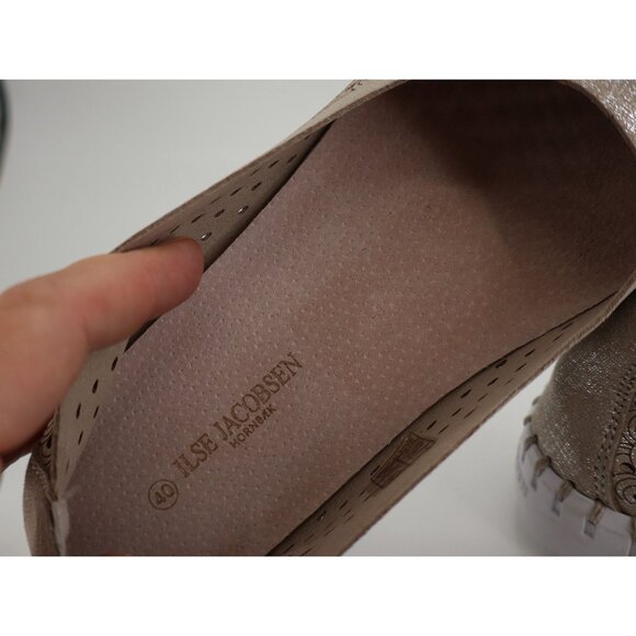 Ilse Jacobsen Women Tulip Bit Platform Slip On Shoe Size 40 10 Tan Metallic - Picture 11 of 12